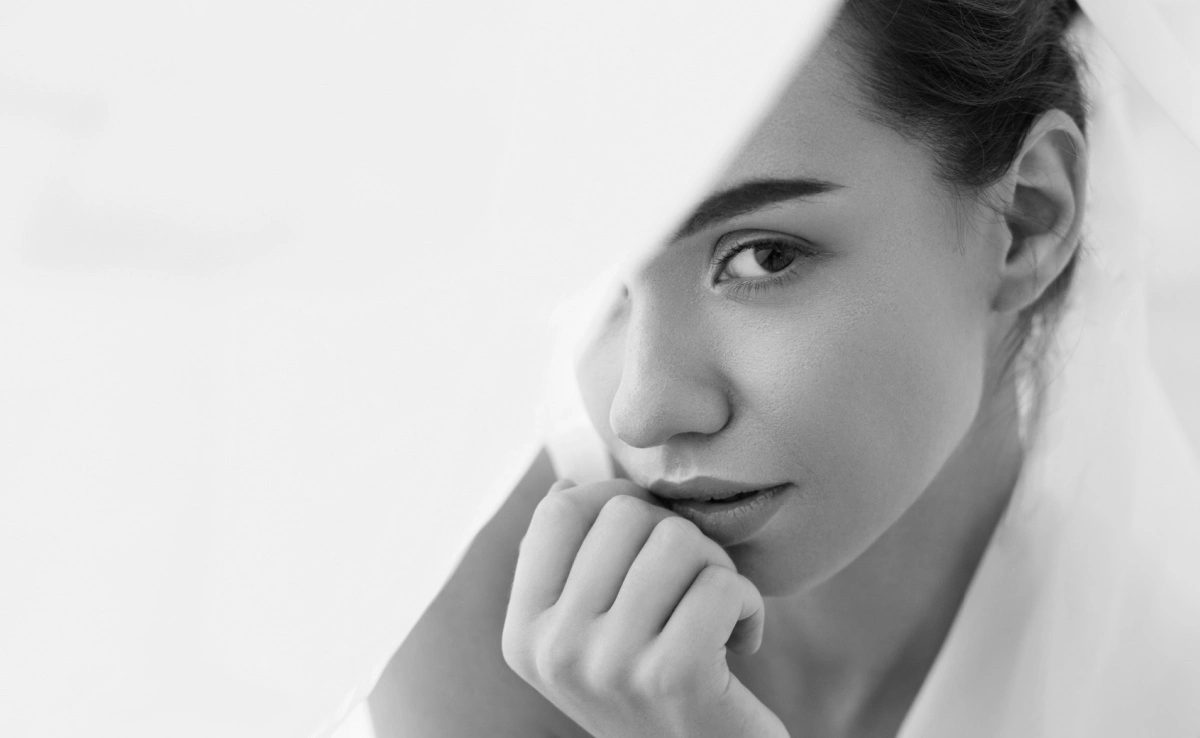 Woman With Beautiful Skin And Makeup