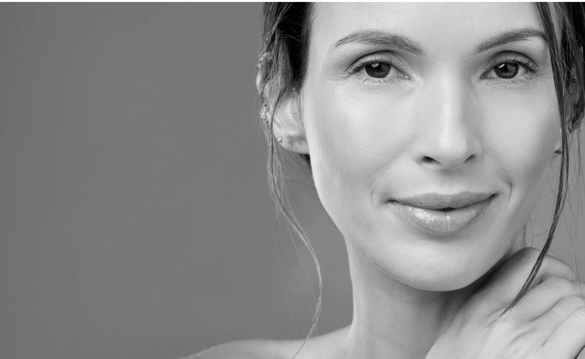 mature woman with youthful glowing skin