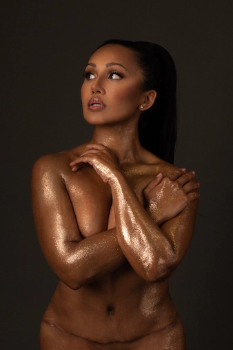 Dr. Rednam posing after transformation